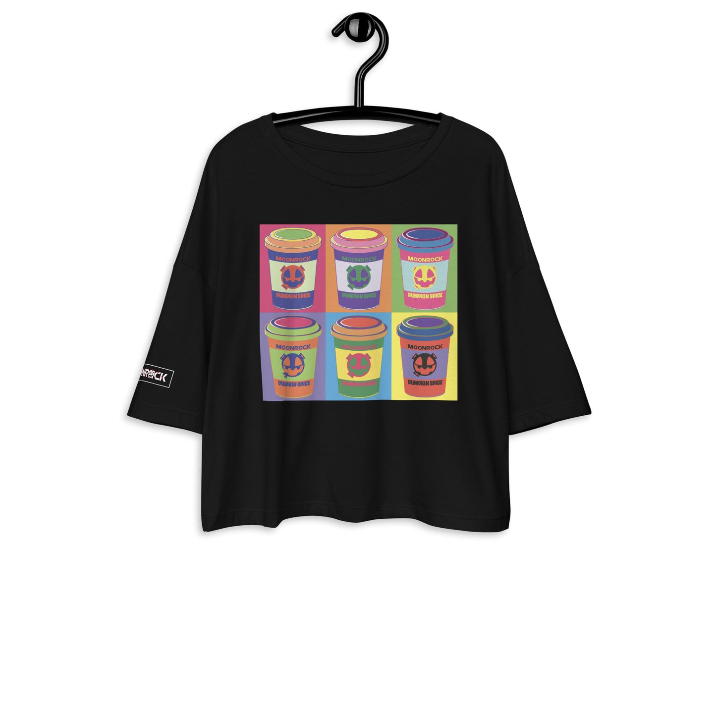 Moonrock Spice Latte Loose Drop Shoulder Crop Top