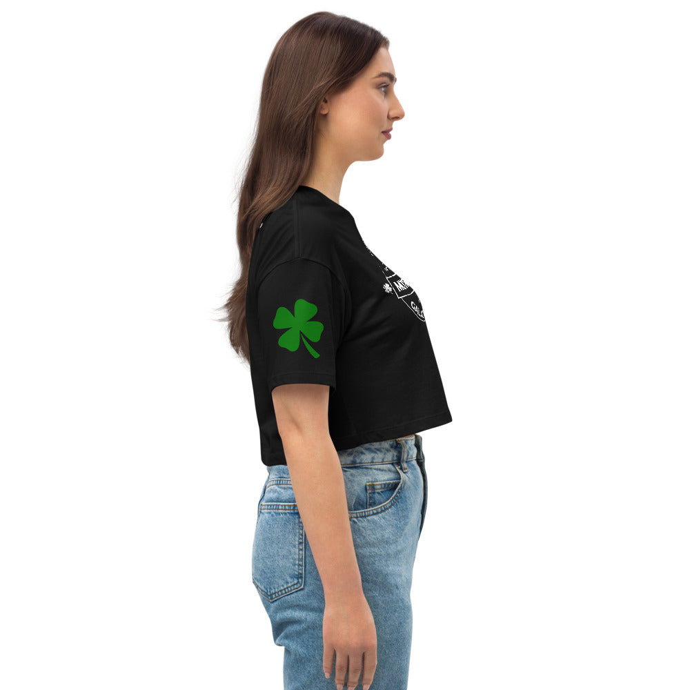 St. Patty's Day Loose Drop Shoulder Crop Top