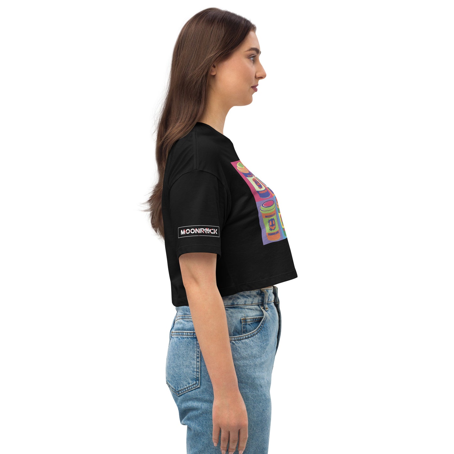 Moonrock Spice Latte Loose Drop Shoulder Crop Top