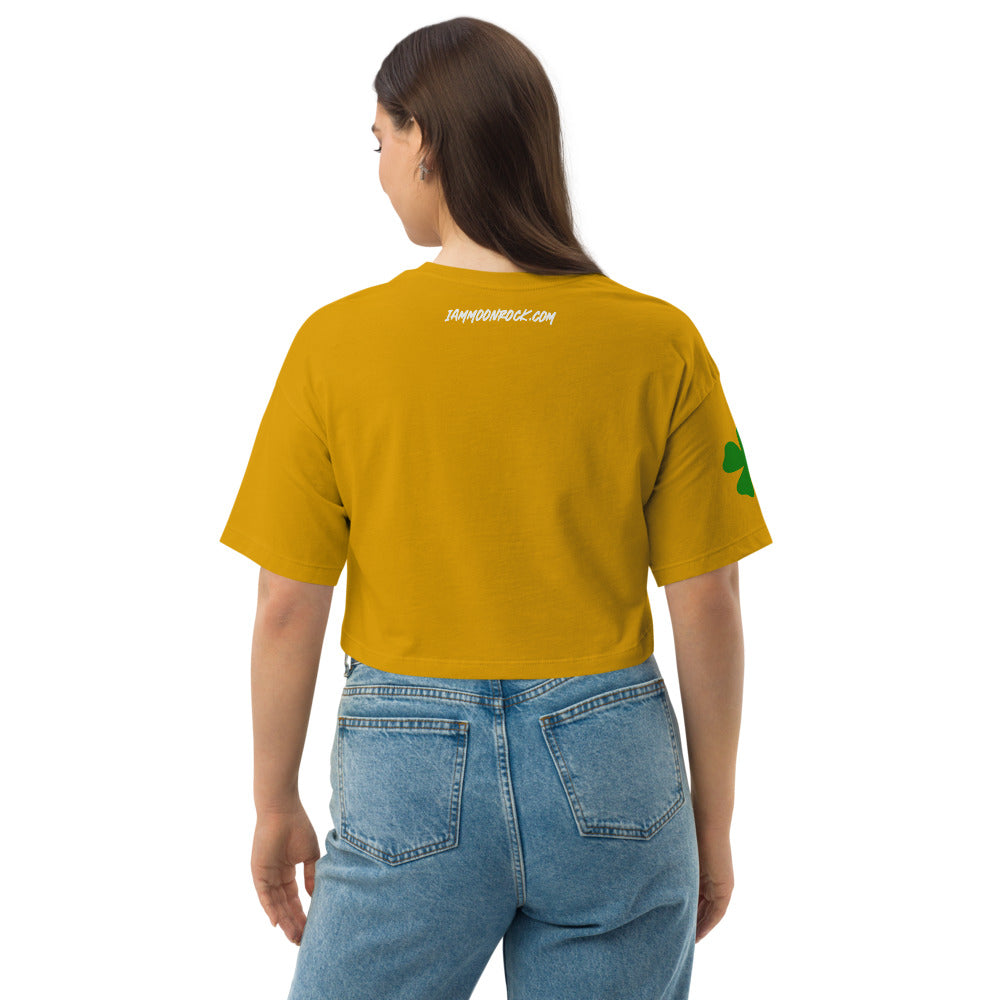 St. Patty's Day Loose Drop Shoulder Crop Top