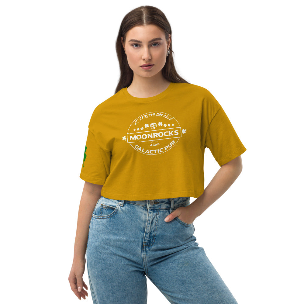 St. Patty's Day Loose Drop Shoulder Crop Top