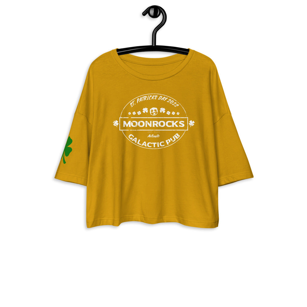 St. Patty's Day Loose Drop Shoulder Crop Top