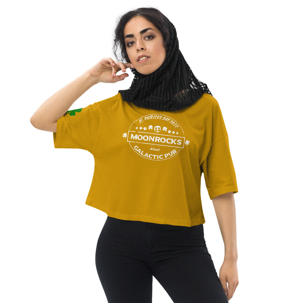 St. Patty's Day Loose Drop Shoulder Crop Top