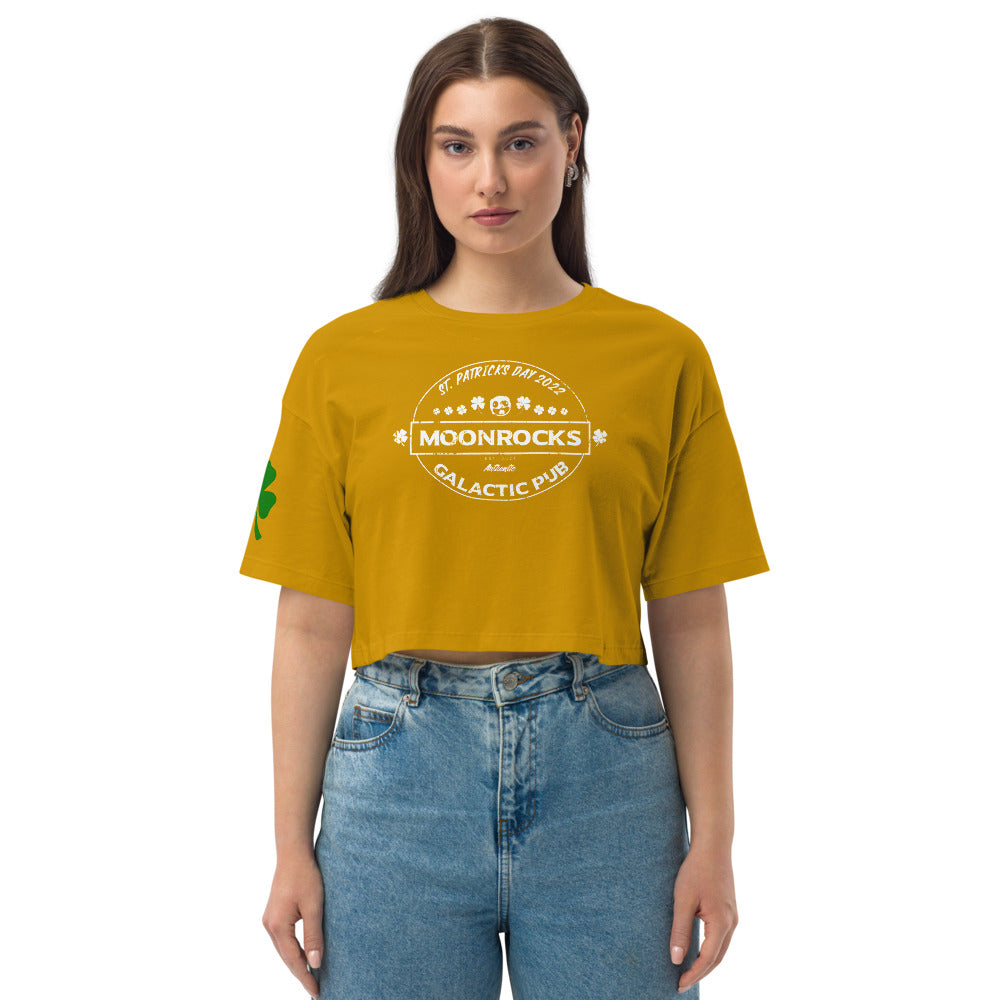 St. Patty's Day Loose Drop Shoulder Crop Top