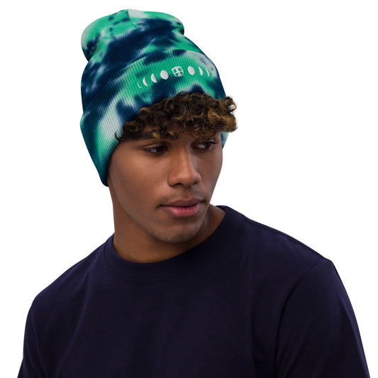 Moon Phases Tie-dye beanie