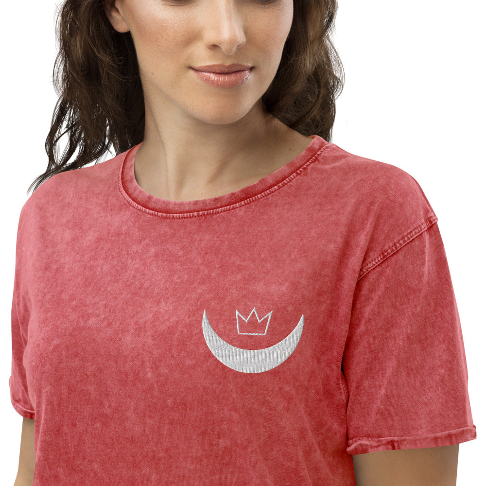 Moonrock Clothing Co. Embroidered Denim T-Shirt