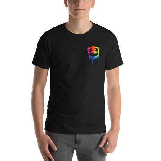 Face Melting Rainbow Short-Sleeve Unisex T-Shirt