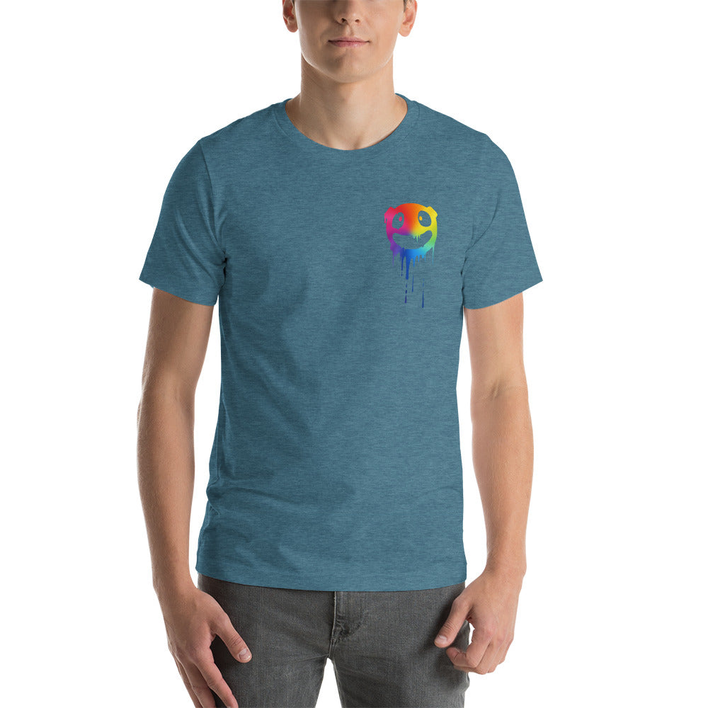 Face Melting Rainbow Short-Sleeve Unisex T-Shirt