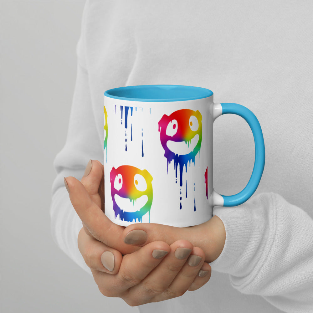 Face Melting Rainbow Mug with Color Inside