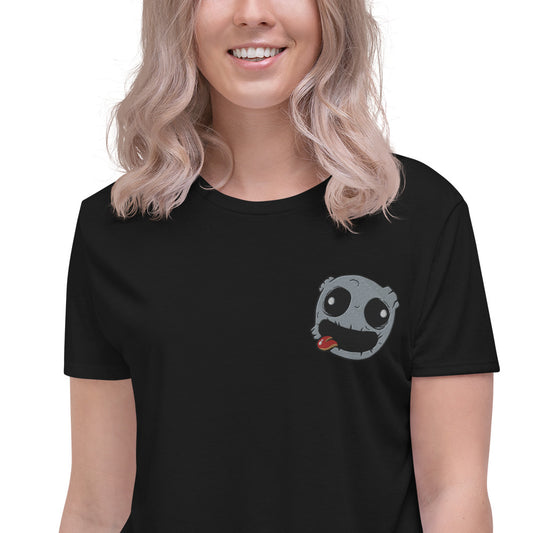 Crazy Rock Embroidered Crop Tee