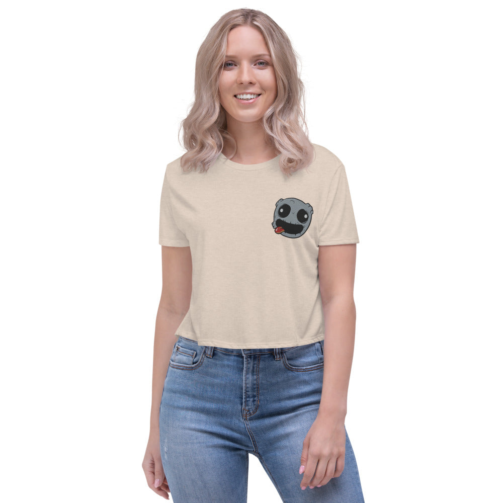 Crazy Rock Embroidered Crop Tee