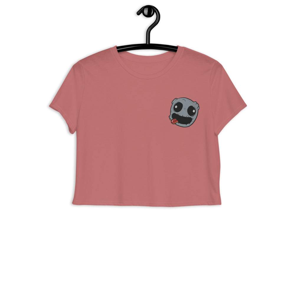 Crazy Rock Embroidered Crop Tee
