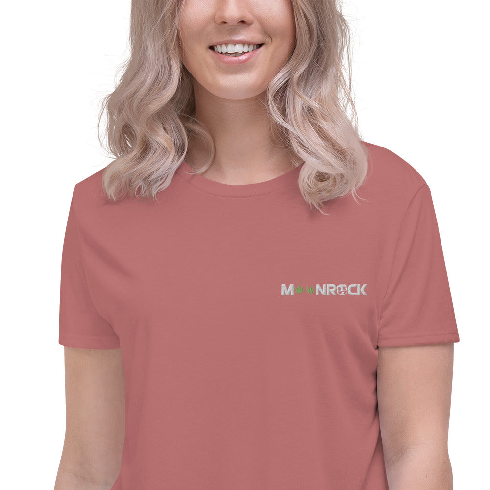 4.20 Embroidered Crop Tee