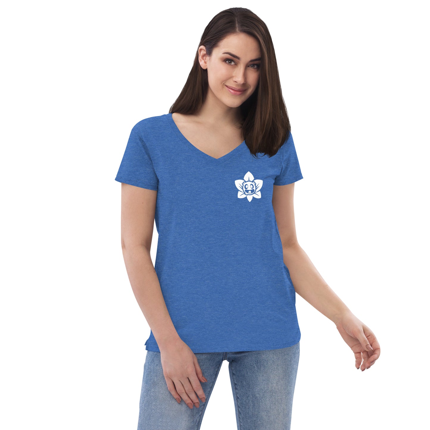 Moon Lotus Women’s Recycled V-neck T-shirt