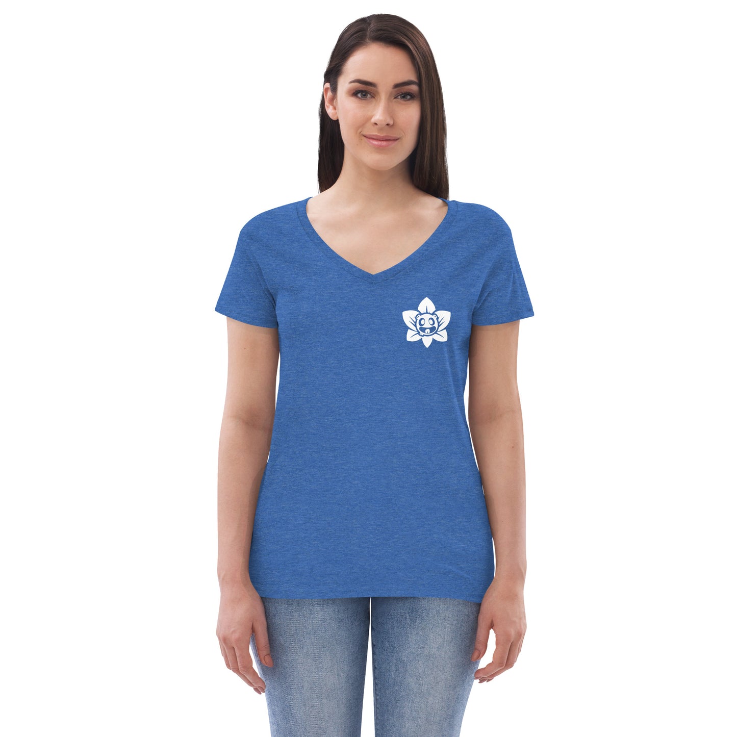 Moon Lotus Women’s Recycled V-neck T-shirt