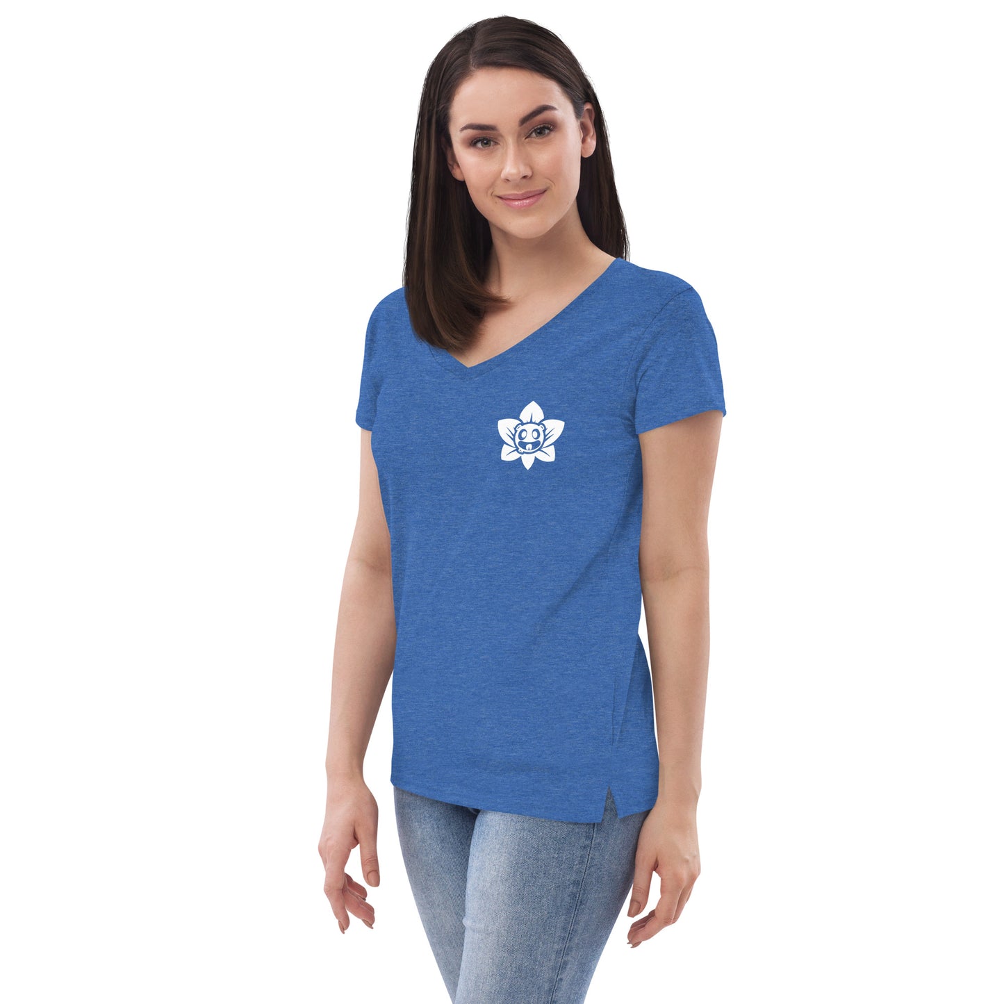 Moon Lotus Women’s Recycled V-neck T-shirt