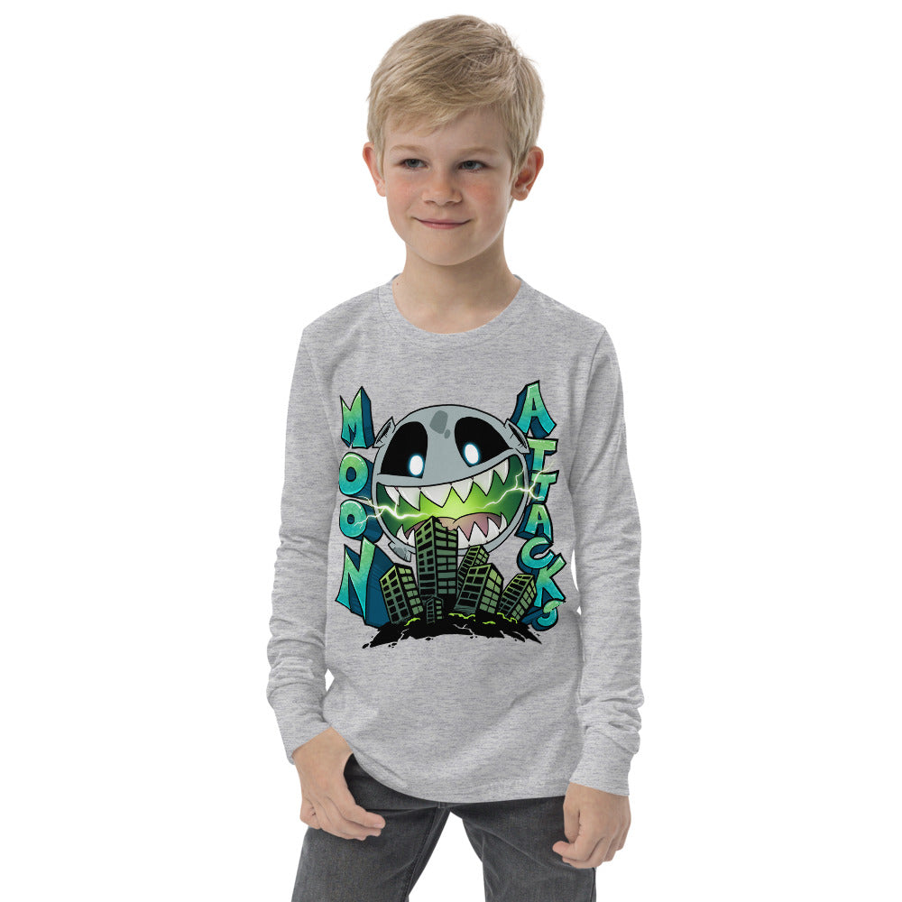 Moon Attacks! Youth Long Sleeve Tee