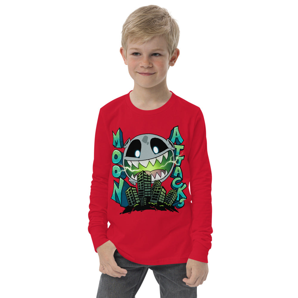 Moon Attacks! Youth Long Sleeve Tee